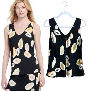 Nic + Zoe Lemon Squeeze Tank Top Black Multicolor – Petite Medium PM‎